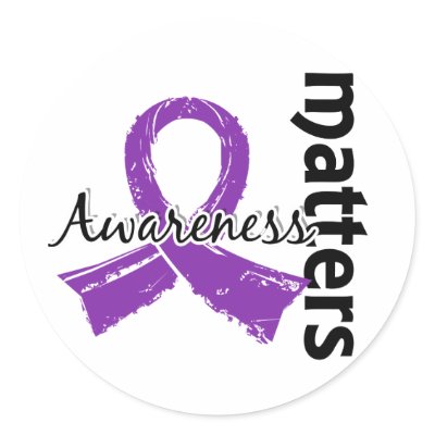 Awareness Matters 7 Alzheimer's Disease Round Sticker by awarenessgifts