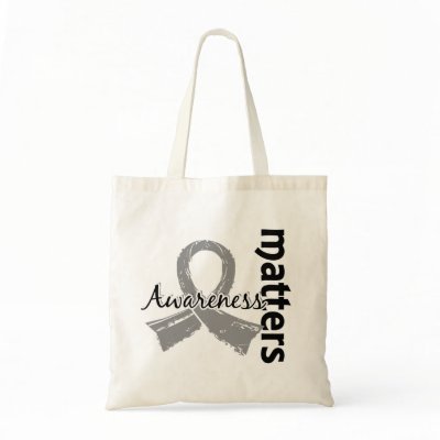 Awareness Matters 7 Brain Cancer Tote Bags by awarenessgifts
