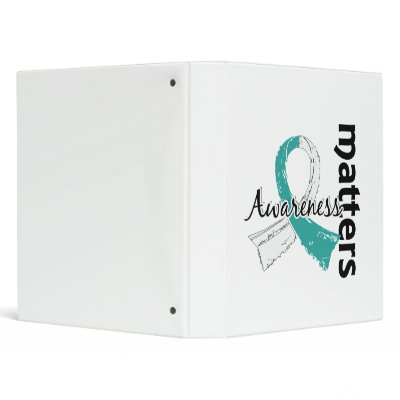 Awareness Matters 7 Cervical Cancer 3 Ring Binders by awarenessgifts