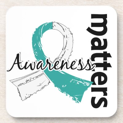 Awareness Matters 7 Cervical Cancer Drink Coaster by awarenessgifts