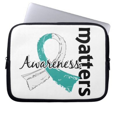 Awareness Matters 7 Cervical Cancer Computer Sleeves by awarenessgifts