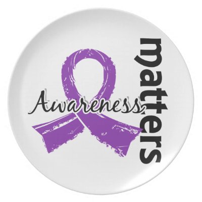 Awareness Matters 7 Cystic Fibrosis Plate by awarenessgifts