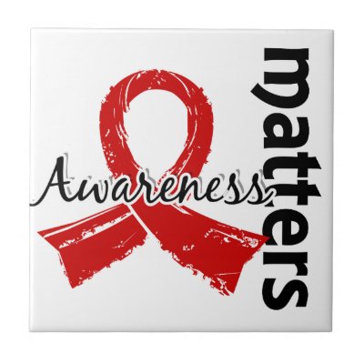 Awareness Matters 7 Heart Disease Ceramic Tile by awarenessgifts