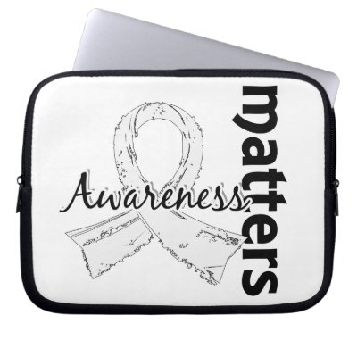 Awareness Matters 7 Lung Cancer Computer Sleeve by awarenessgifts