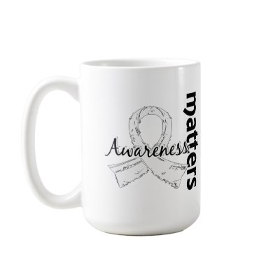 Awareness Matters 7 Lung Cancer Coffee Mugs by awarenessgifts