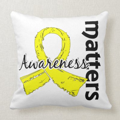 Awareness Matters 7 Testicular Cancer Throw Pillow by awarenessgifts