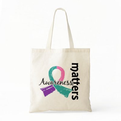 Awareness Matters 7 Thyroid Cancer Bag by awarenessgifts