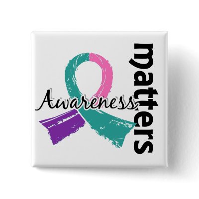 Awareness Matters 7 Thyroid Cancer Button by awarenessgifts