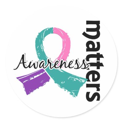 Awareness Matters 7 Thyroid Cancer Stickers by awarenessgifts