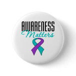 Awareness Matters Domestic Violence Sexual Assault Pinback Button