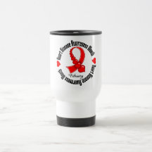 Awareness Month Ribbon - Heart Disease Mugs