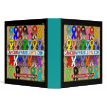 Awareness Ribbons by CancerApparelGifts.Com Vinyl Binders