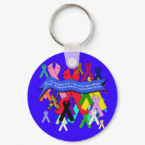 Awareness Ribbons for Universal Health Care keychains
