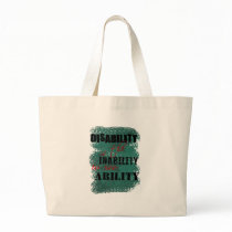 Awareness tee disability is copy canvas bag