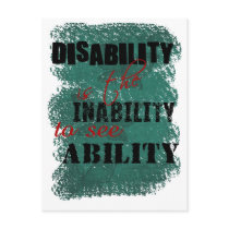 Awareness tee disability is copy post cards