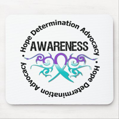 Awareness Tribal Ribbon Domestic Violence Mousepads by giftsforawareness