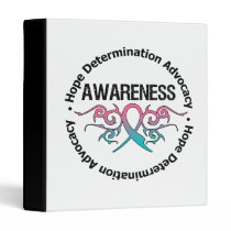 Awareness Tribal Ribbon Hereditary Breast Cancer Vinyl Binders