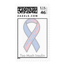 AwarenessRibbonA.125150430_std, Too Much Insulin Postage Stamps