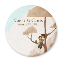 Away from it all - Save the Date Fridge Magnet