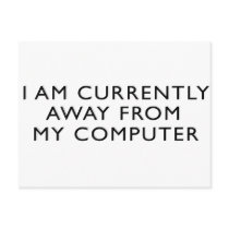 Away From My Computer postcards