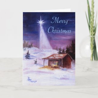 Away In a Manger Christmas Card card