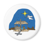 Away In A Manger Refrigerator Magnet