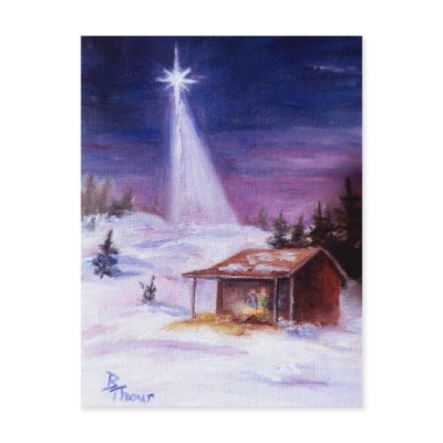 Away In a Manger Postcard by bmthour
