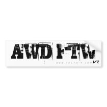 AWD FTW bumper stickers by VolvoR AWD FTW bumper stickers
