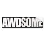 awdsome black and white smoke bumper stickers