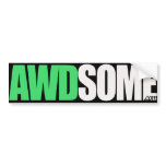 awdsome Green Bumper Sticker
