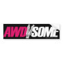 Awdsome stickers pink logo 3 bumper stickers