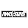 awdsome stickers white/black logo 3 bumper sticker