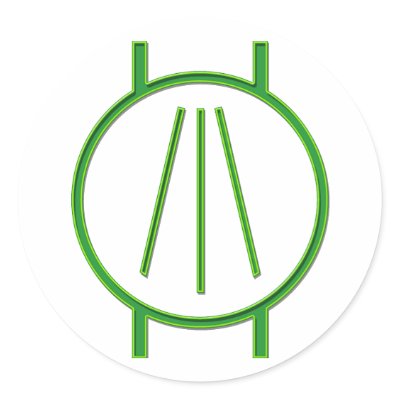 Awen Neon Green Round Sticker by johnpryor2000