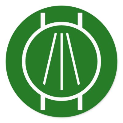 Awen on Blk Round Sticker by johnpryor2000