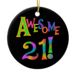 Awesome 21 Birthday T-shirts and Gifts Ornament