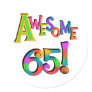 Awesome 65 Birthday Tshirts and Gifts Sticker Awesome 65 Birthday Tshirts and Gifts Sticker