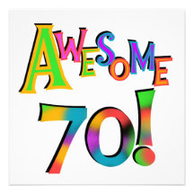 Awesome 70 Birthday T-shirts and Gifts Custom Announcement