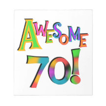 Awesome 70 Birthday T-shirts and Gifts Note Pad