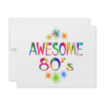 Awesome 80s personalized invitations