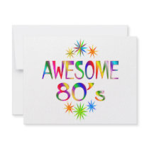 Awesome 80s personalized invitations