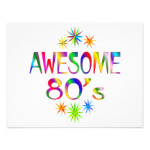 Awesome 80s personalized invitations