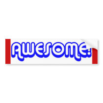 Awesome! 80s Retro Bumper Sticker