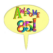 Awesome 85 Birthday Cake Topper