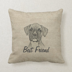 Awesome  adorable funny trendy boxer puppy dog throw pillow