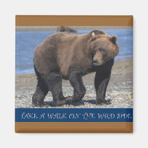 Awesome Alaska Brown Bear funny magnet