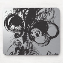 Awesome Black Fleur De Les Mouse Pads