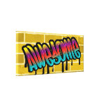 awesome brick wall graffiti design gallery wrapped canvas