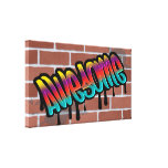 awesome brick wall graffiti design gallery wrapped canvas
