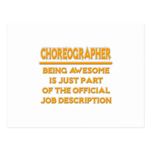 Career choreographers job description