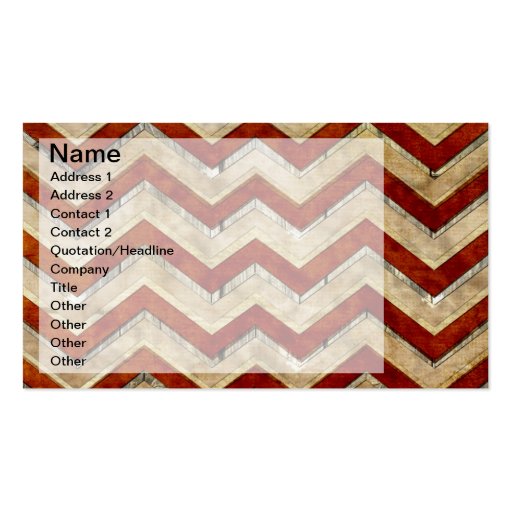 Awesome cool chevron zigzag pattern business cards (front side)
